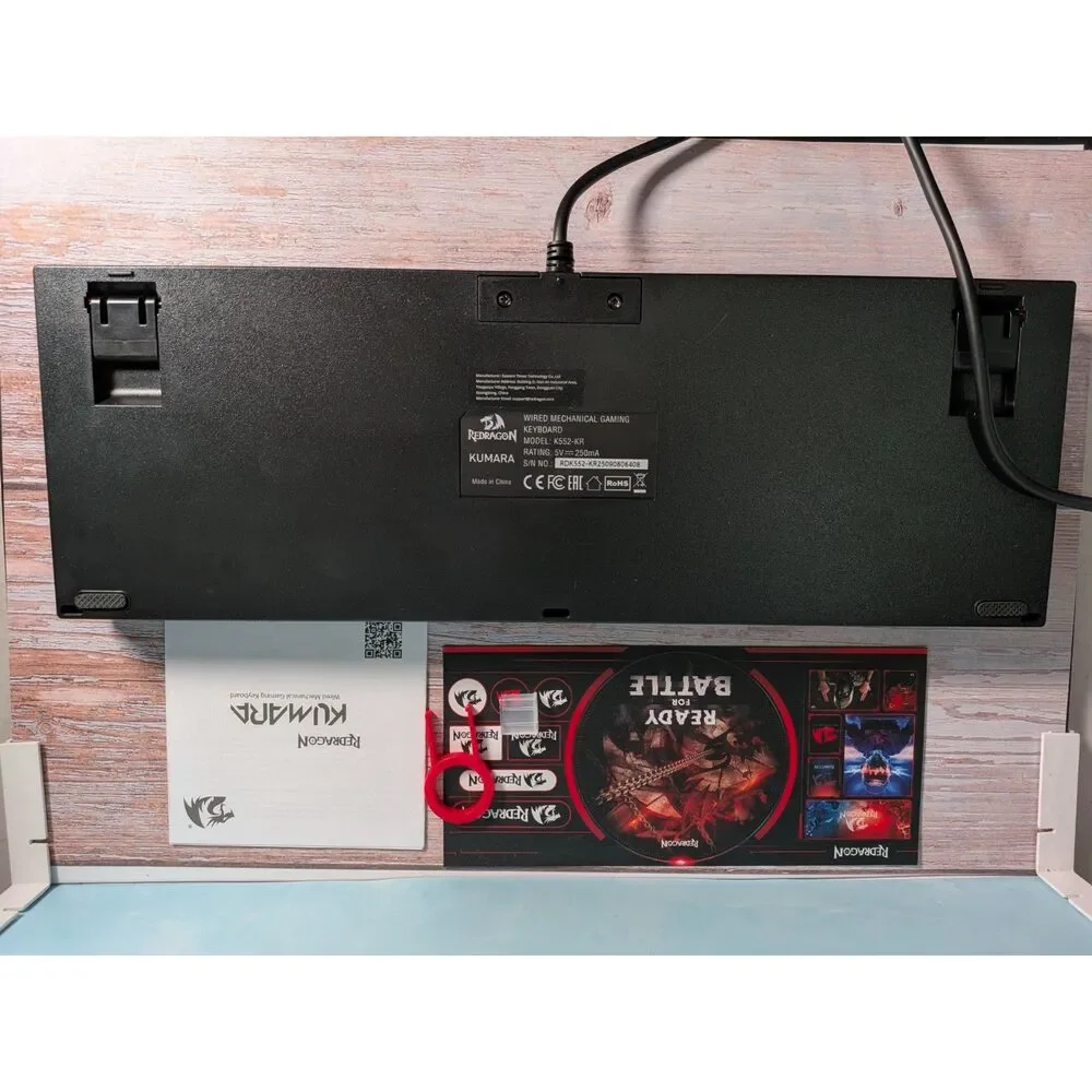 Redragon Kumara K552-KR Mechanical Gaming Keyboard (TKL, Rainbow Backlit)